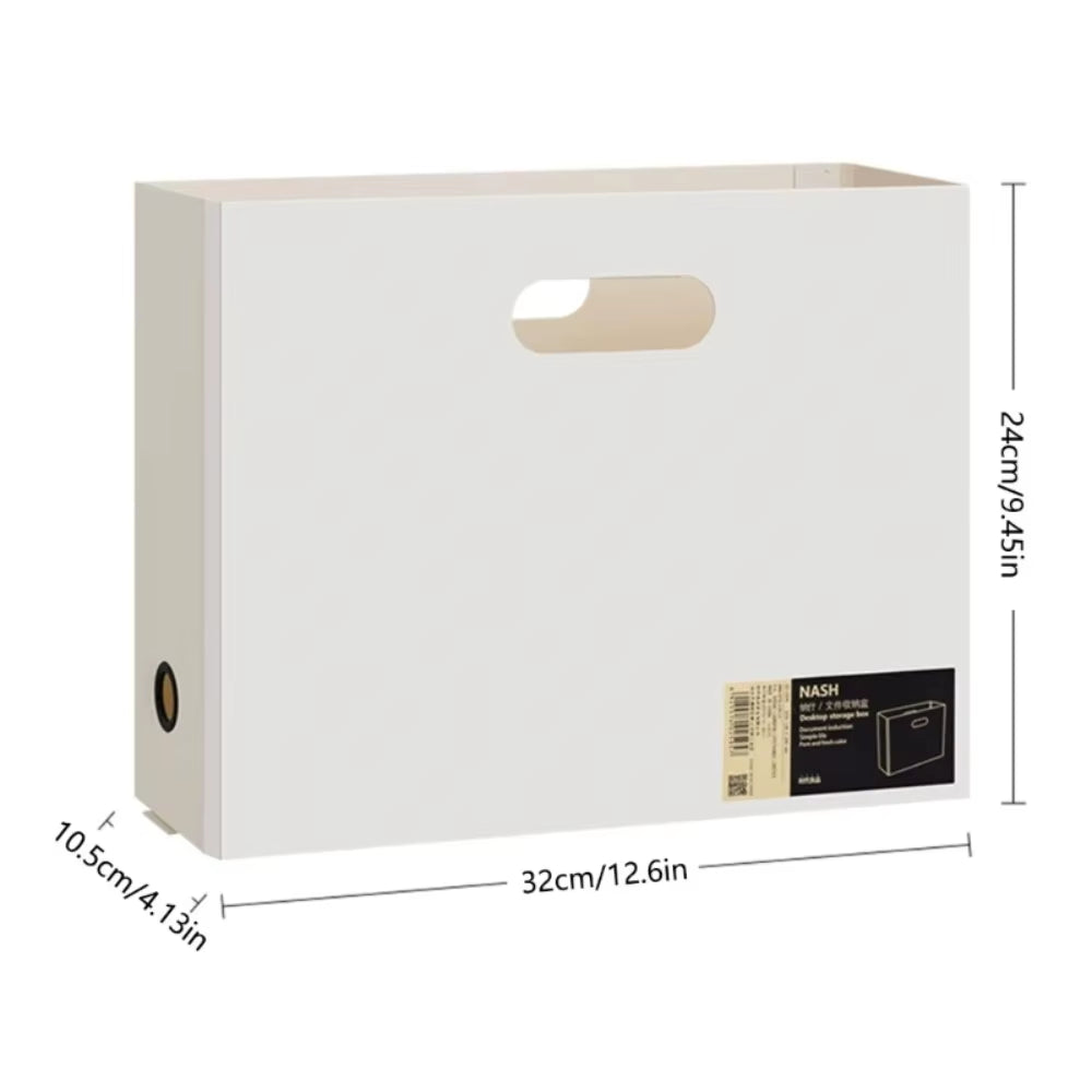Gifts Plastic File Box Large Capacity Foldable A4 Storage Box Stationery Supplies Foldable Desk Organizer