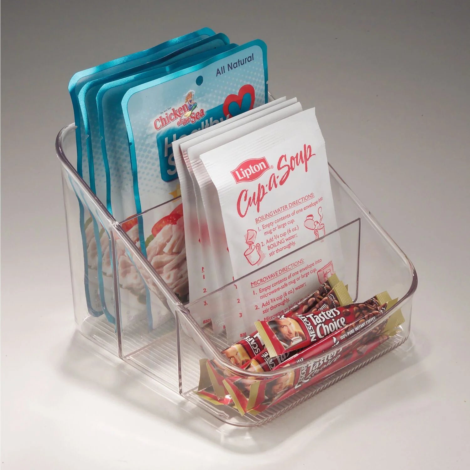 Clear 3-Tier Linus Packet Organizer Bin