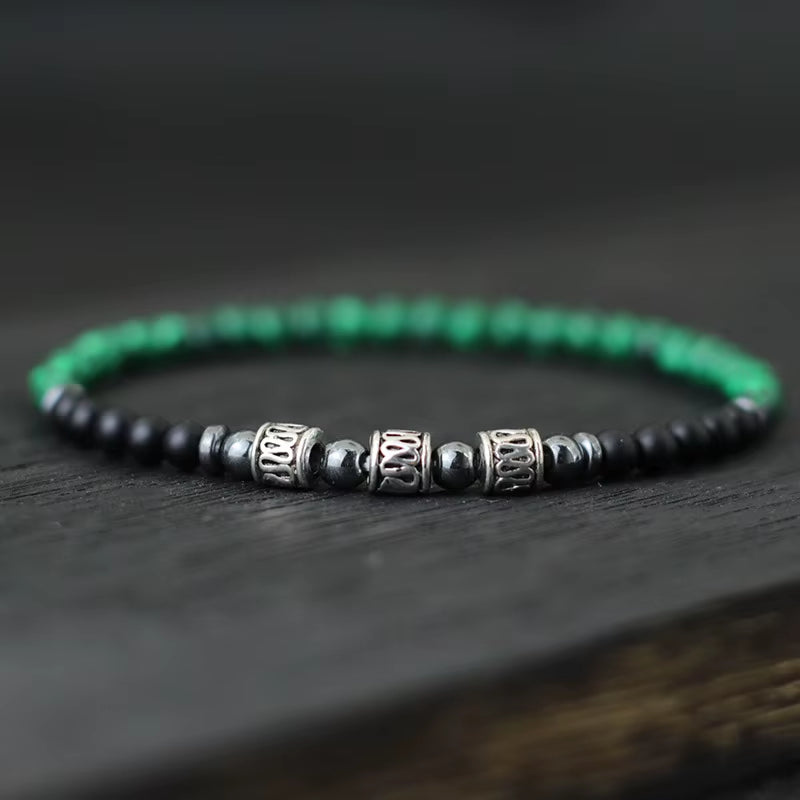 Men 4Mm Stone Bracelet Sanskrit Meditation Yoga Beaded Braclet Casual Jewelry Accessories Pulseira Masculina Gift for Him