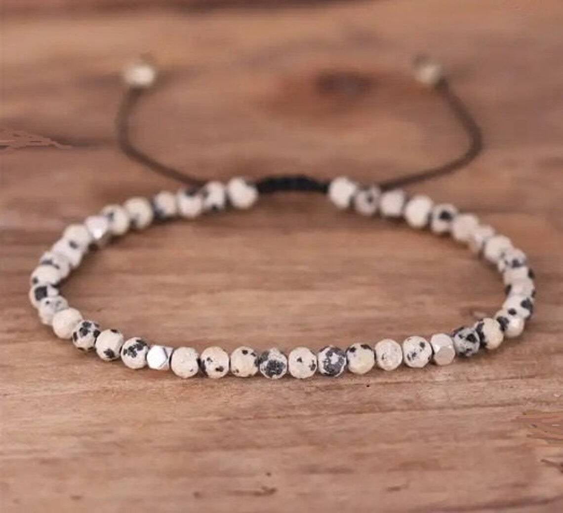 Natural Stone Crystal Dainty Bracelet Amethyst Gemstone Bracelet Handmade