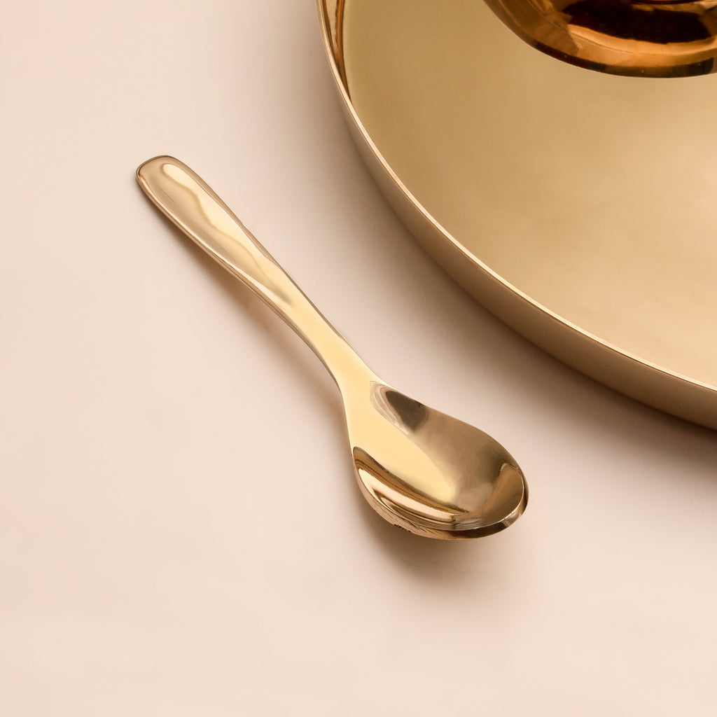Kansa Thali/Dinner Set (1.9 Kg) | THALI INCHESHandcrafted sustainably-2