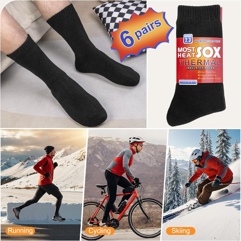 Thermal Socks for Men, Winter Warm Socks Mens for Cold Weather Extreme Temperatures