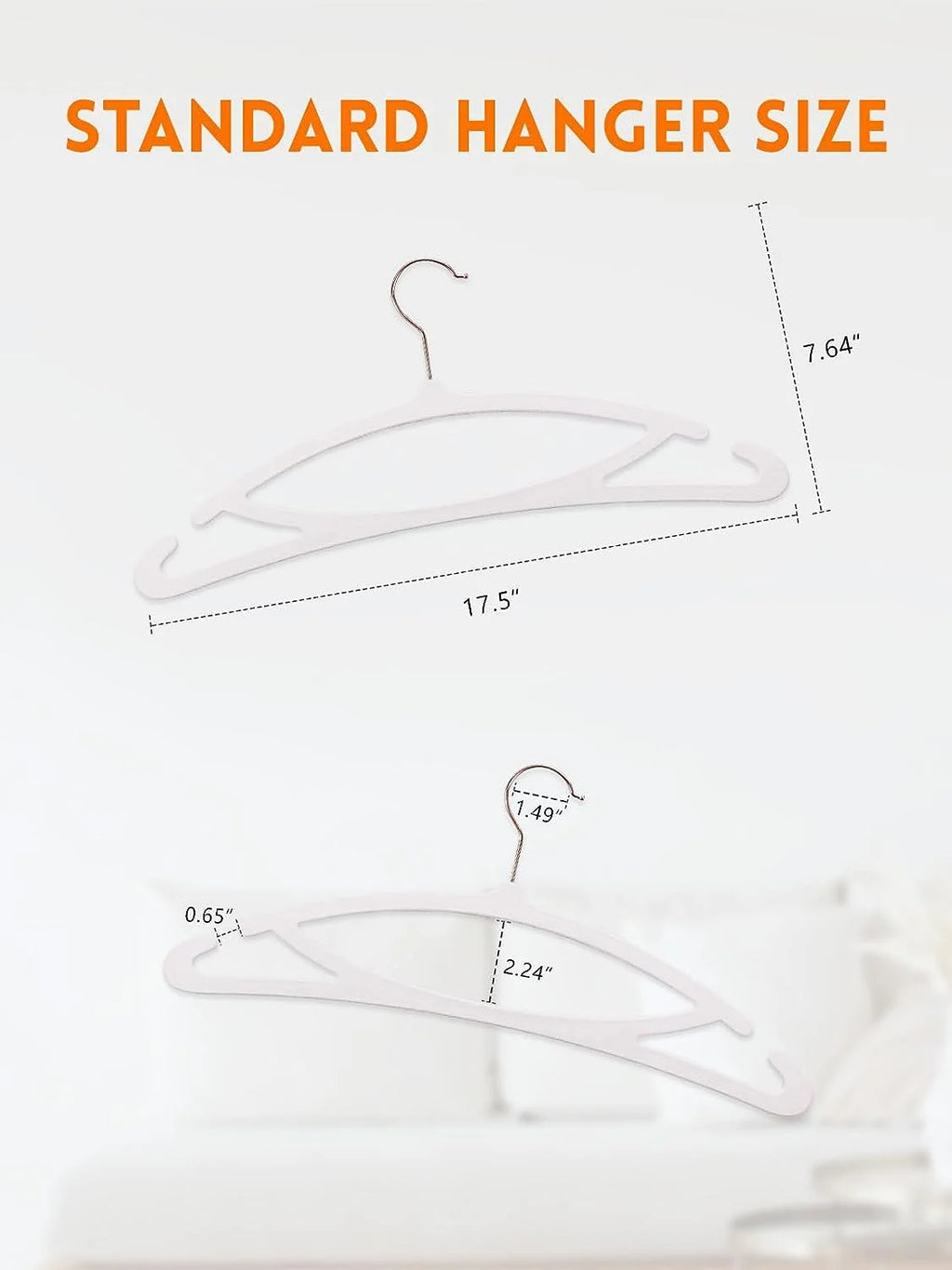 White Velvet Hangers 60 Pack, Luxury Felt Hangers Non Slip Clothes Hangers, No Shoulder Bump Focked Hanger