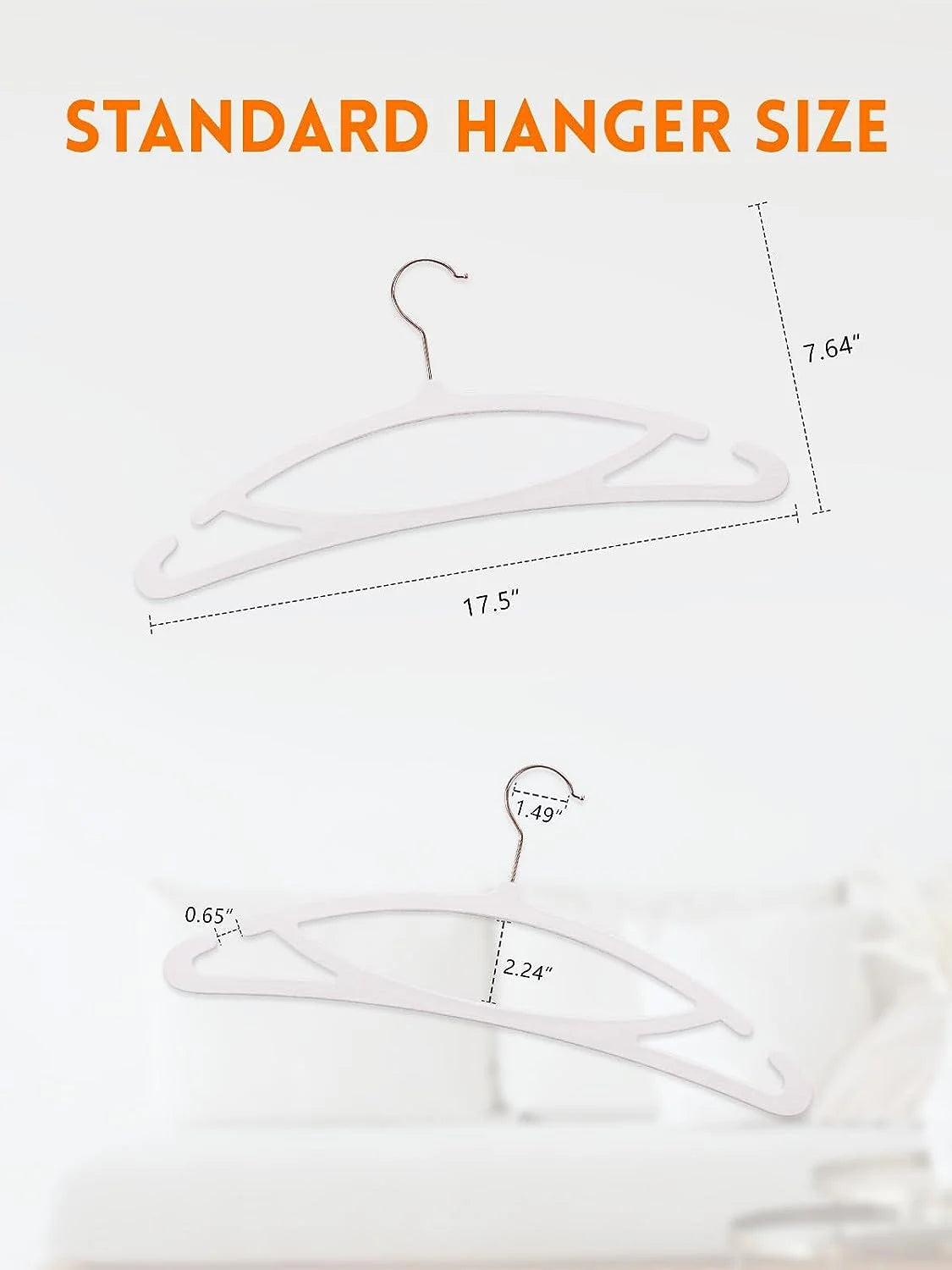 White Velvet Hangers 60 Pack, Luxury Felt Hangers Non Slip Clothes Hangers, No Shoulder Bump Focked Hanger