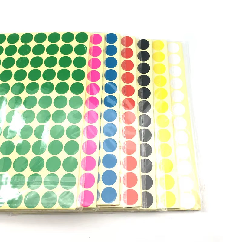 Round Stickers in 10 Assorted Colors Colored Sticker Dots Coding Circle Dot Labels Diameter 6Mm 8Mm 10Mm 13Mm 19Mm 25Mm