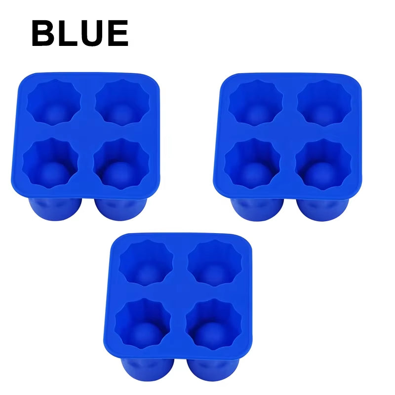 Ice Cup Cube Tray Mold Makes Shot Glasses Ice Mould Novelty Gifts Ice Cube Tray Summer Drinking Tool Ice Shot Glass Mold