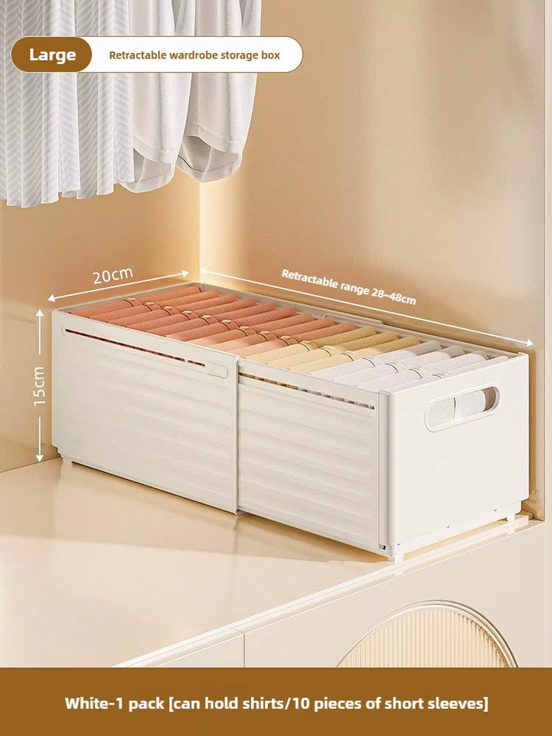 Adjustable Clothes Storage Box Closet Organizer Categorized Clothing Organizer Kitchen Cabinet Storage Bin Home Organizer