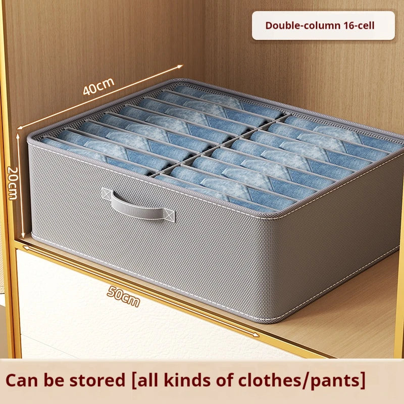 24 Grids Pants Sweater T-Shirt Jeans Storage Box Wardrobe Clothes Storage Organizer with Board Cabinet Drawer Storage Boxes