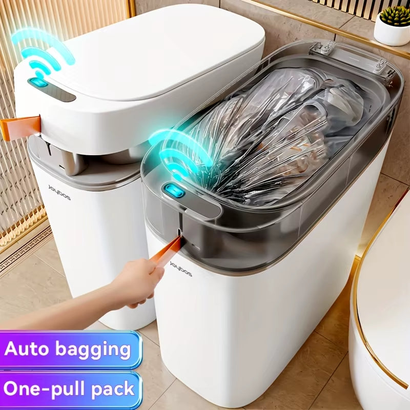 Smart Sensor Garbage Bathroom Trash Can Automatic Adsorption Bag Household Toilet Induction Waterproof Garbage Can Home Supplies
