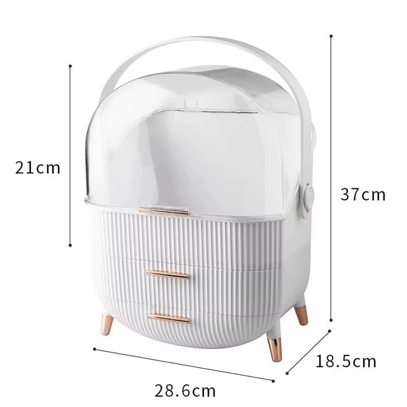 Cosmetic Storage Box Bathroom Big Capacity Waterproof Dustproof Jewelry Makeup Organizer Home Skin Care Make up Storage Drawer
