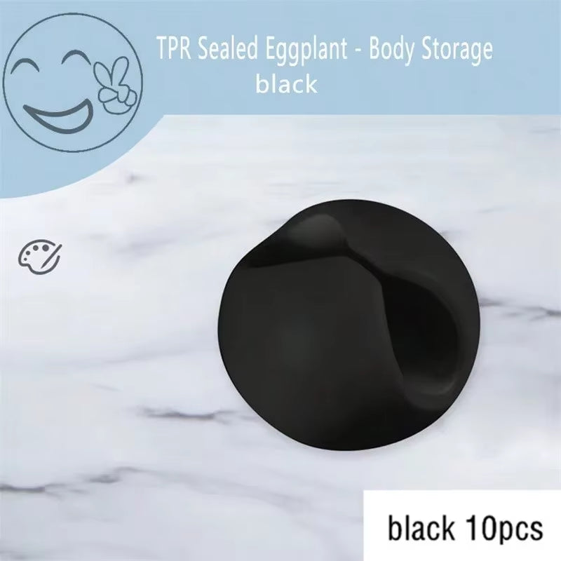 10Pcs Candy Color Cable Clip Cable Holder Adhesive Wire Keeper Cord Cable Organizer for Home Office under Desk Management