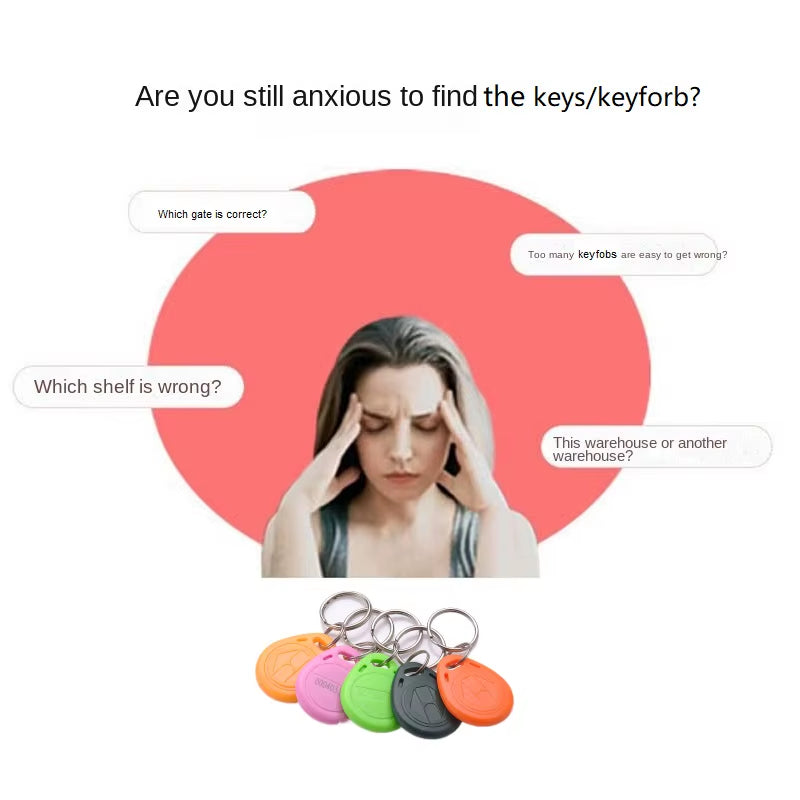 LED Indicator UHF RFID Tag 860-960Mhz 0-4M Read Range Ideal for Keychains, Asset Tracking, Books, Vehicles, Personal Item