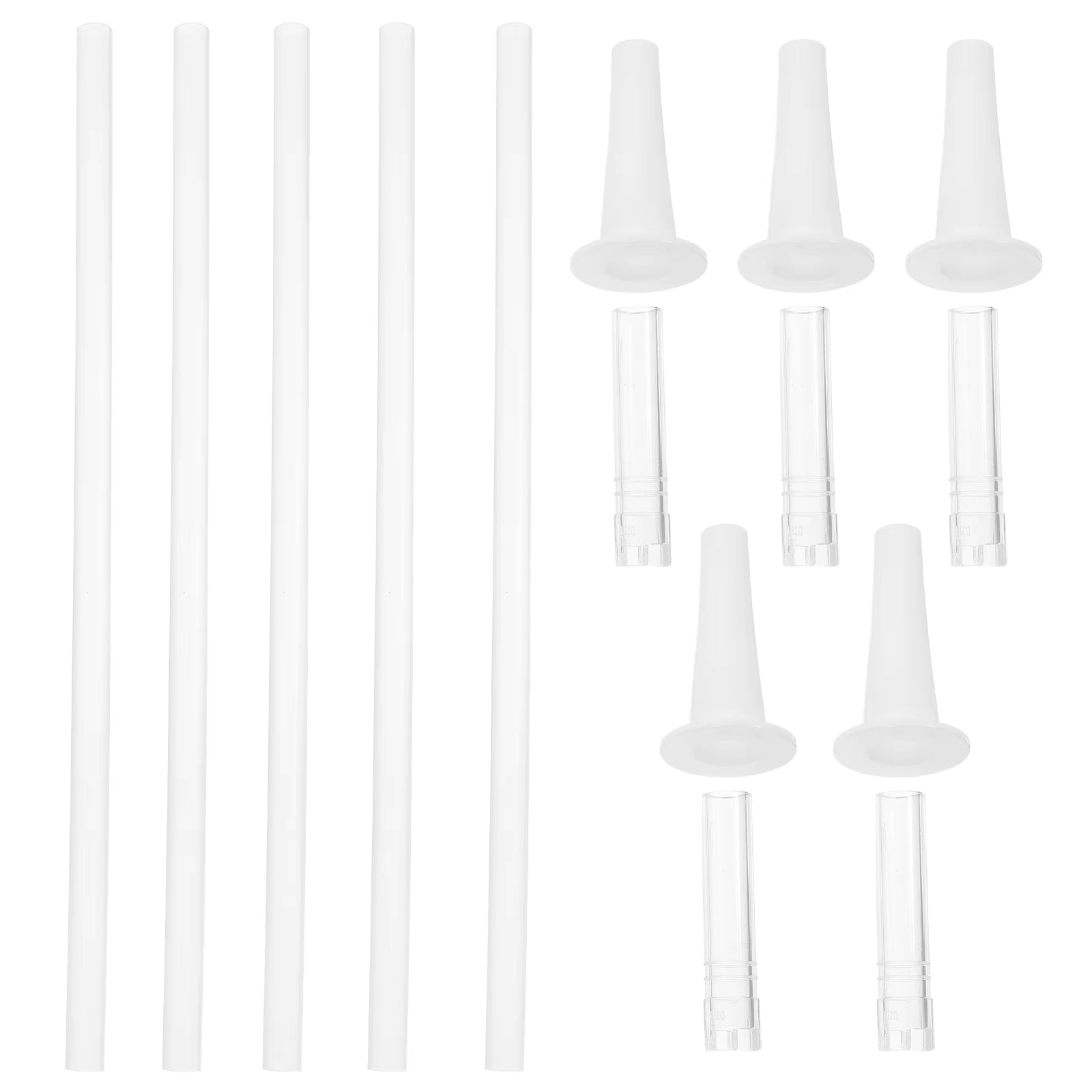 5 Sets Big Belly Bottle Straws Water Bottle Straws Reusable Silicone Straws Gallon Cup Wide Mouth Straws Replacement