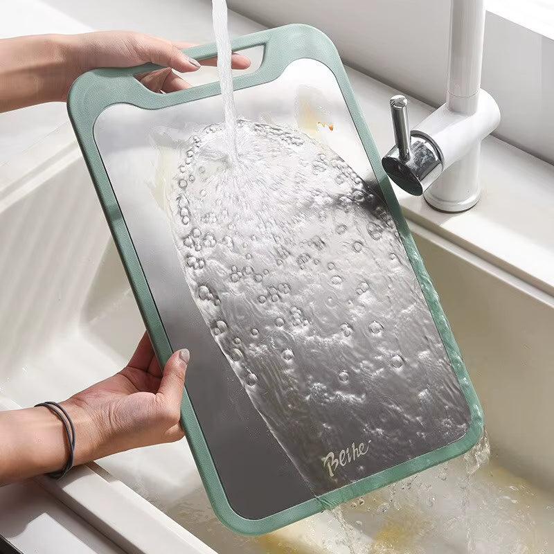 304 Stainless Steel Cutting Board Double-Sided Chopping Board Kitchen Fruit Cutting Board Kitchen Rolling Chopping Board