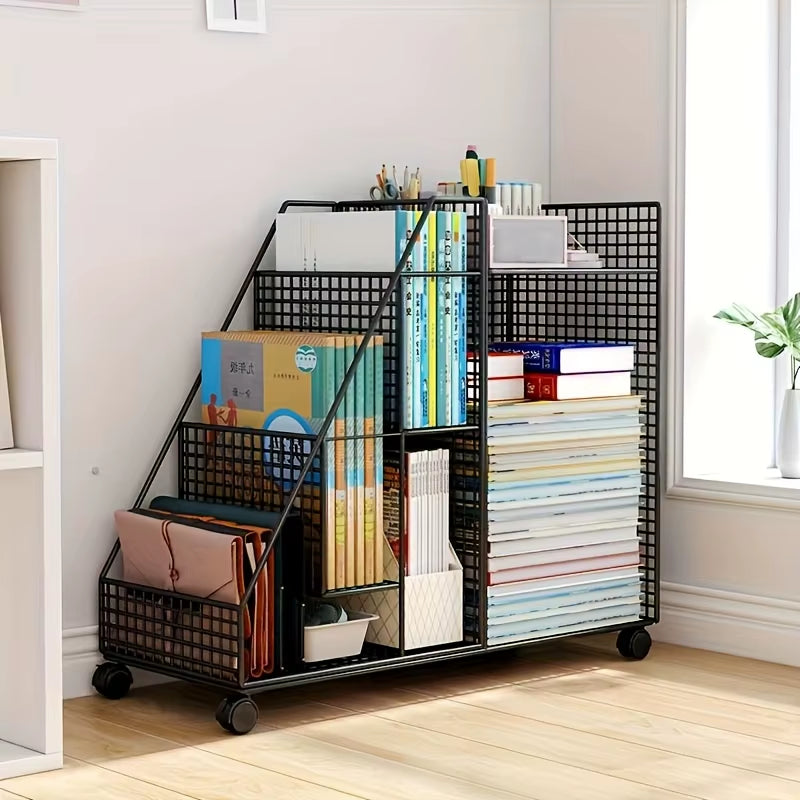 Compact Under-Desk Rolling Cart - 3-Tier Space-Saving Organizer W/ Wheels | Perfect Fit for Home Office & Desk Storage