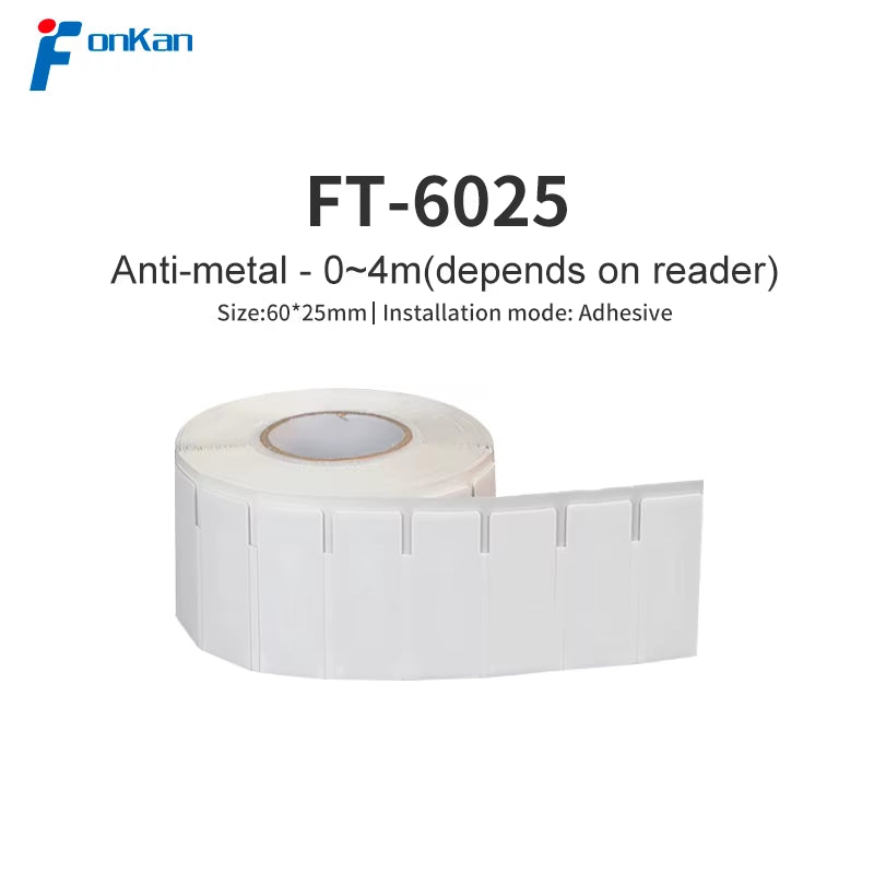 100Pcs  UHF Label 860Mhz 960Mhz Impinj Monza R6P Flexible Printable Anti-Metal RFID Tag