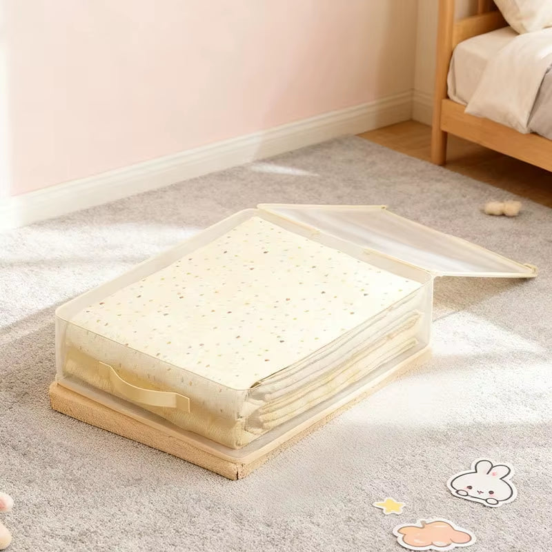 4 Pcs Bed Sheet Storage Bags Transparent Clothes Blankets Packing Box Waterproof Clear Bedding Underbed Drawer Storage Bag