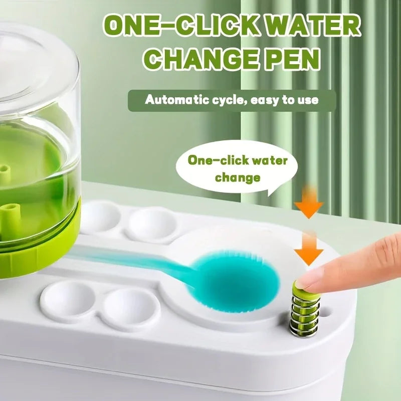 Professional Automatic Paintbrush Cleaning Machine - Recirculating Wash System, Essential for Artists, Watercolor Acrylic Paints