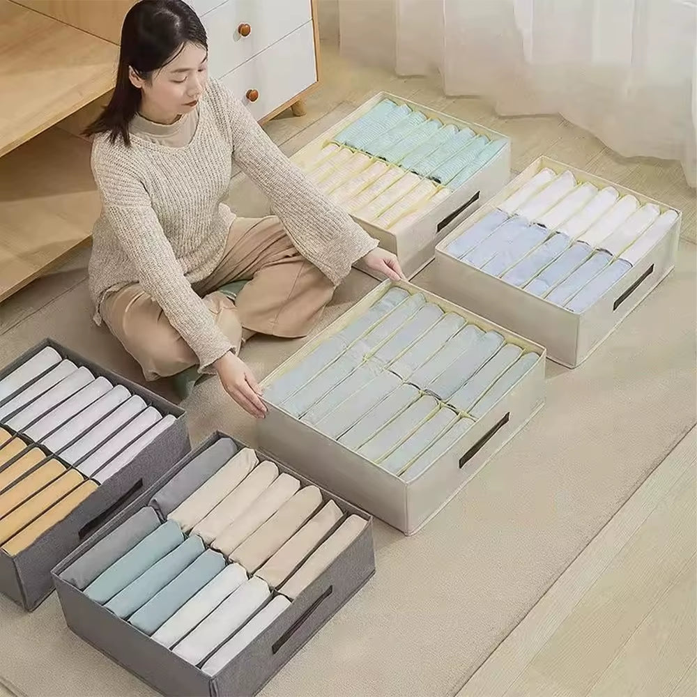 Closets Clothes Organizer Pants Jeans Storage Box Cabinet Organizer Drawers Underwear Socks T-Shirt Wardrobe Storage Organiser