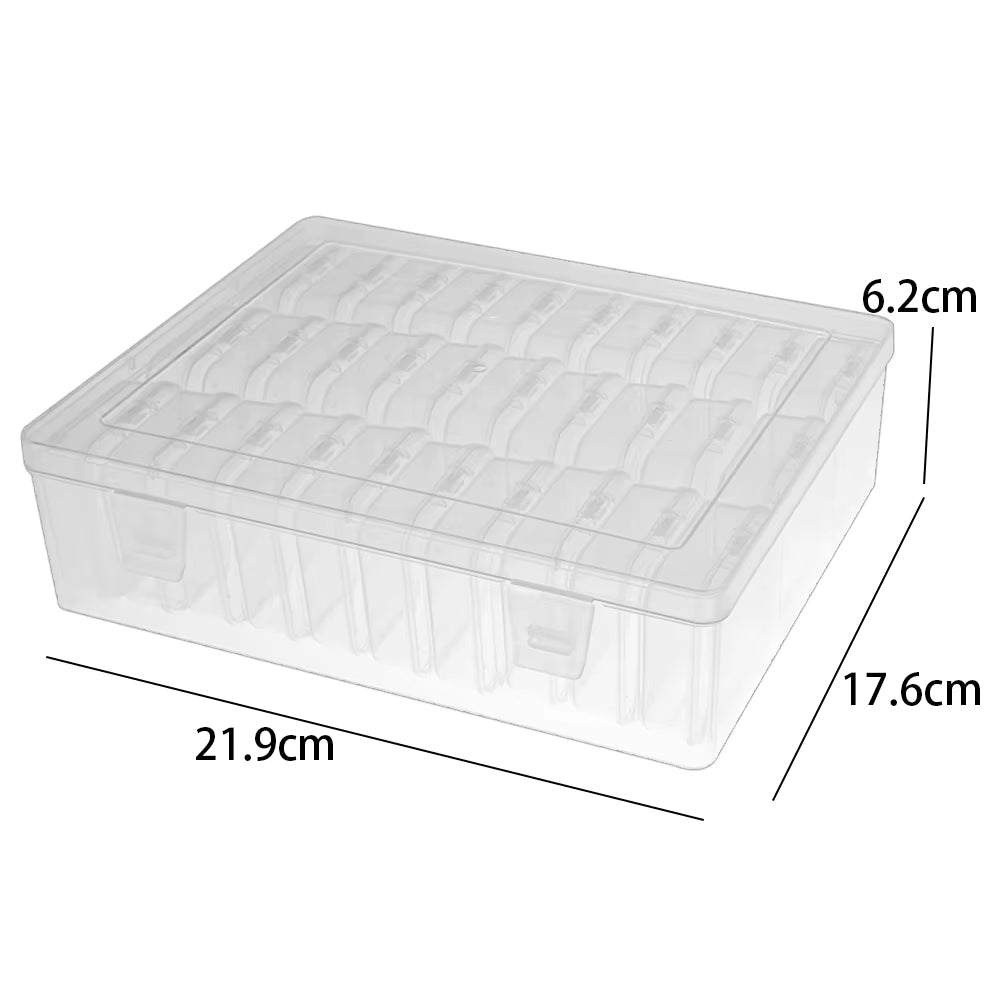 30/14X Clear Rhinestone Boxes Plastic Organizer 5D Nail Art Accessories Containers Art Craft Bead Seed Jewelry Tabletop Storage