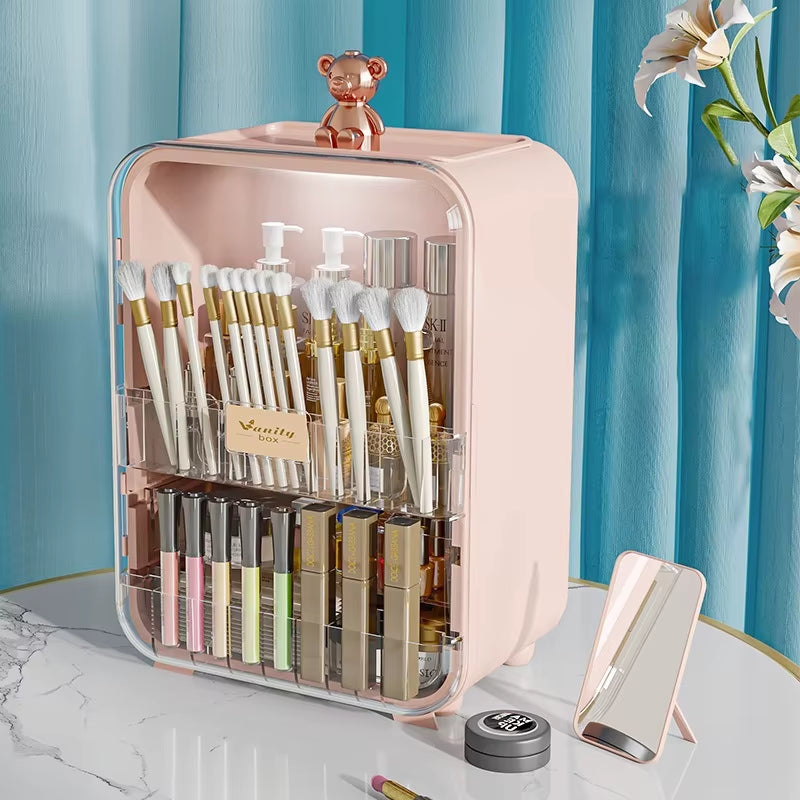 Cosmetic Organizer Large Capacity New Desktop Organizer Dust Lipstick Skincare Dressing Table Light Luxury Storage Racks