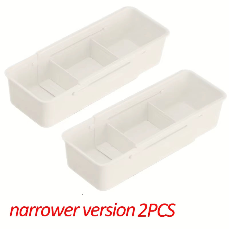 Compartment Storage Box Adjustable Functional Retractable Storage Box Home Storage Drawer with Divider Compartmentalized Design