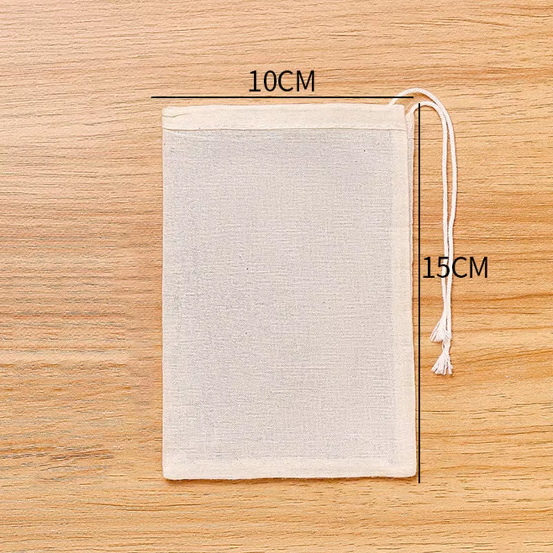 Cotton Gauze Tea Bags 50Pcs Empty Pocket String Bag Reusable for Spice Tea Infuser Soup Teabags Kitchen Accessories Gadgets