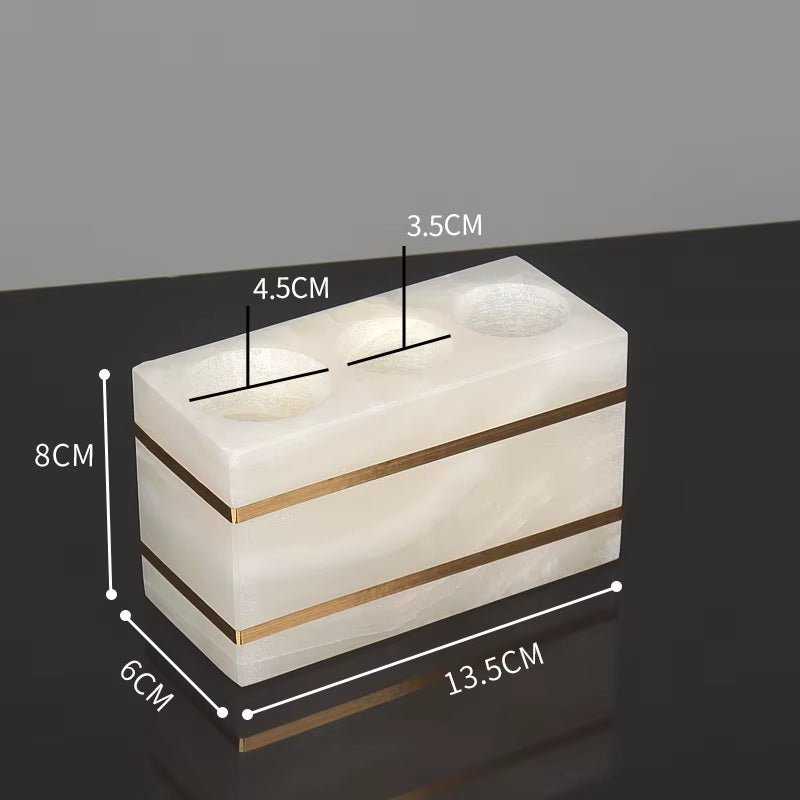 White Onyx Natural Marble Bathroom Accessories Set Gold Luxury Soap Dispenser Soap Dish Tray Toothbrush Holder Bathroom Set