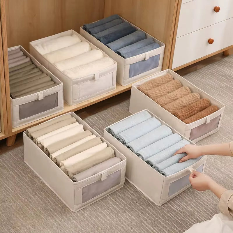 1PC Visible Wardrobe Storage Organizers Cabinet Drawer Clothes Storage Box for T-Shirts Jeans Underwear Pants Organizer Box