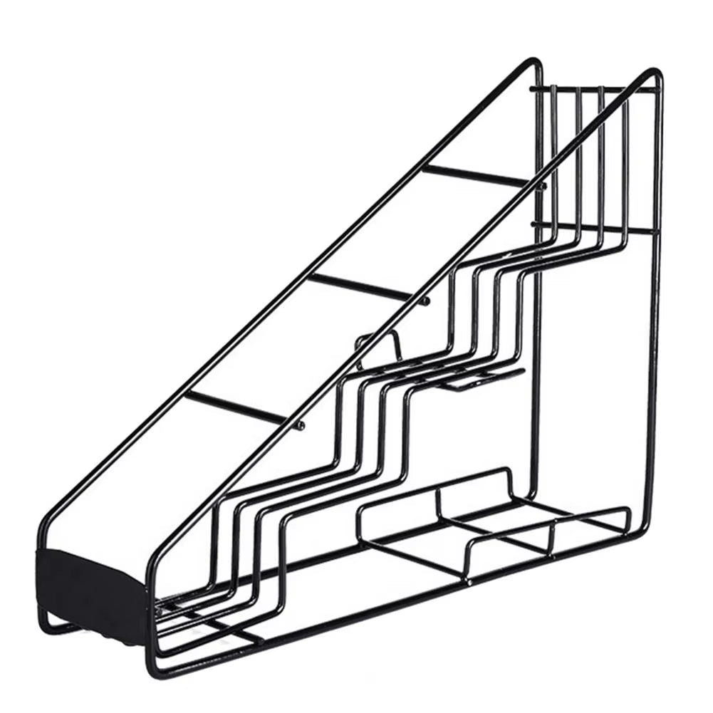 4-Tier Coffee Syrup Rack Countertop Syrup Holder Metal Coffee Syrup Bottle Organizer 4-Layer Countertop for Drink for Coffee