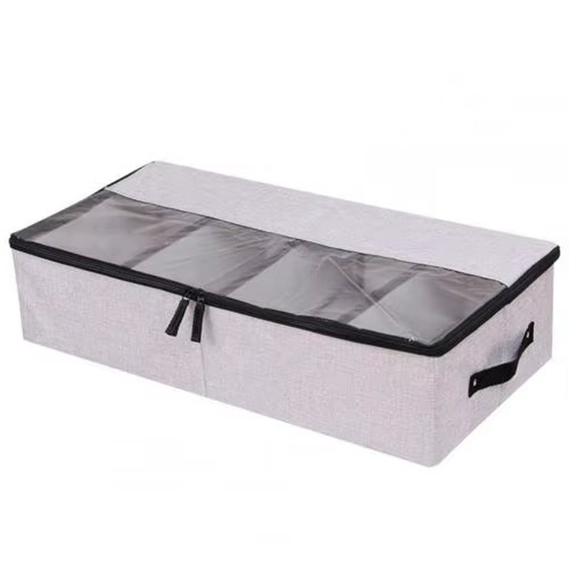 Transparent Creative Shoe Cabinet Dust-Proof Foldable Multi-Grids Shoes Storage Bag Organizer Holder Box under Bed Closet