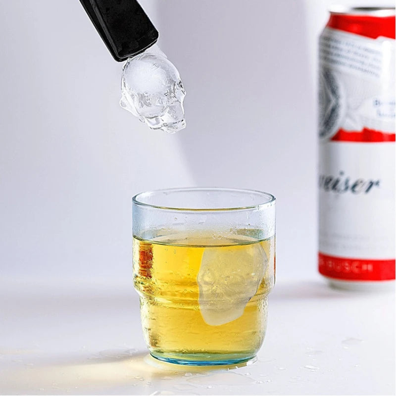 3D Skull Silicone Mold Ice Cube Tray Mould Ice Cube Maker Ice Ball Mold Whiskey Wine Cocktail Ice Cube Mold Ice Ball Mold
