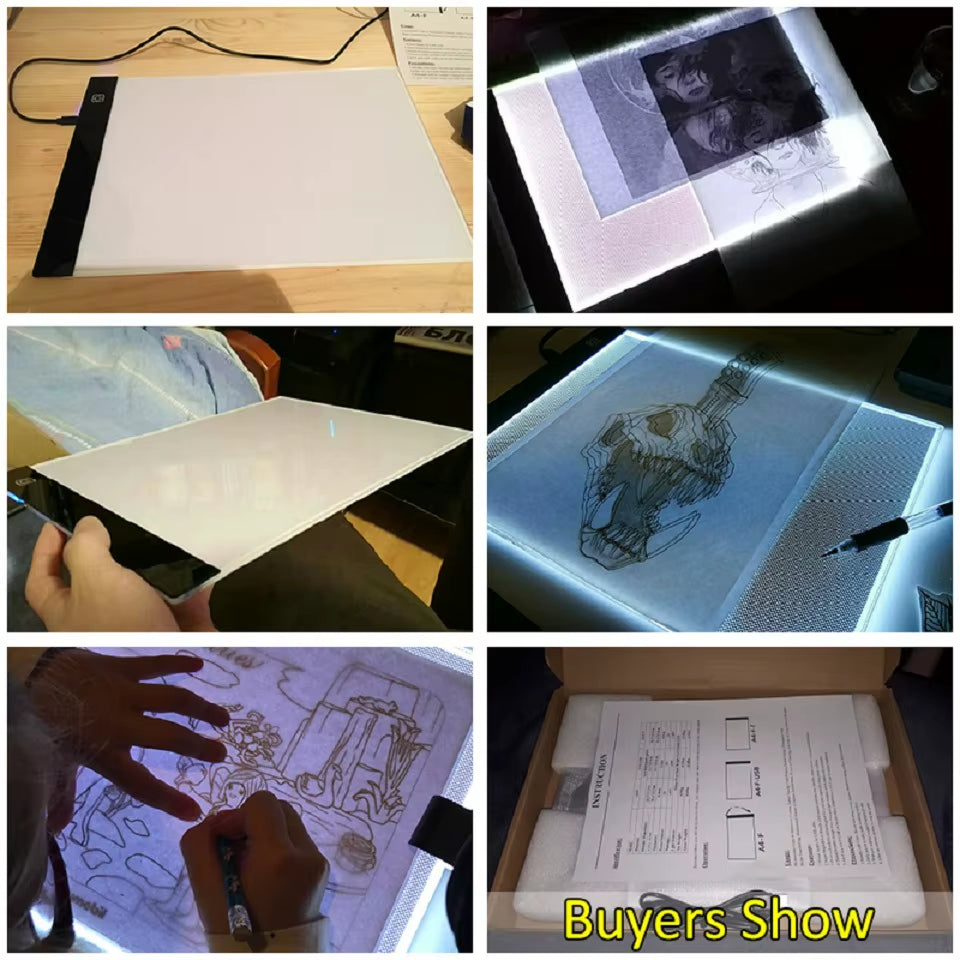 New A4 Digital USB Drawing Board LED Graphic Pad Light Box Tracing Copy Board Electronic Art Writing Painting Table Pad