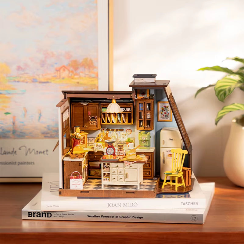 Rolife Baking Kitchen DIY Miniature Dollhouse Kit Crafts Hobbies Amazing Gift for Women Children DG172