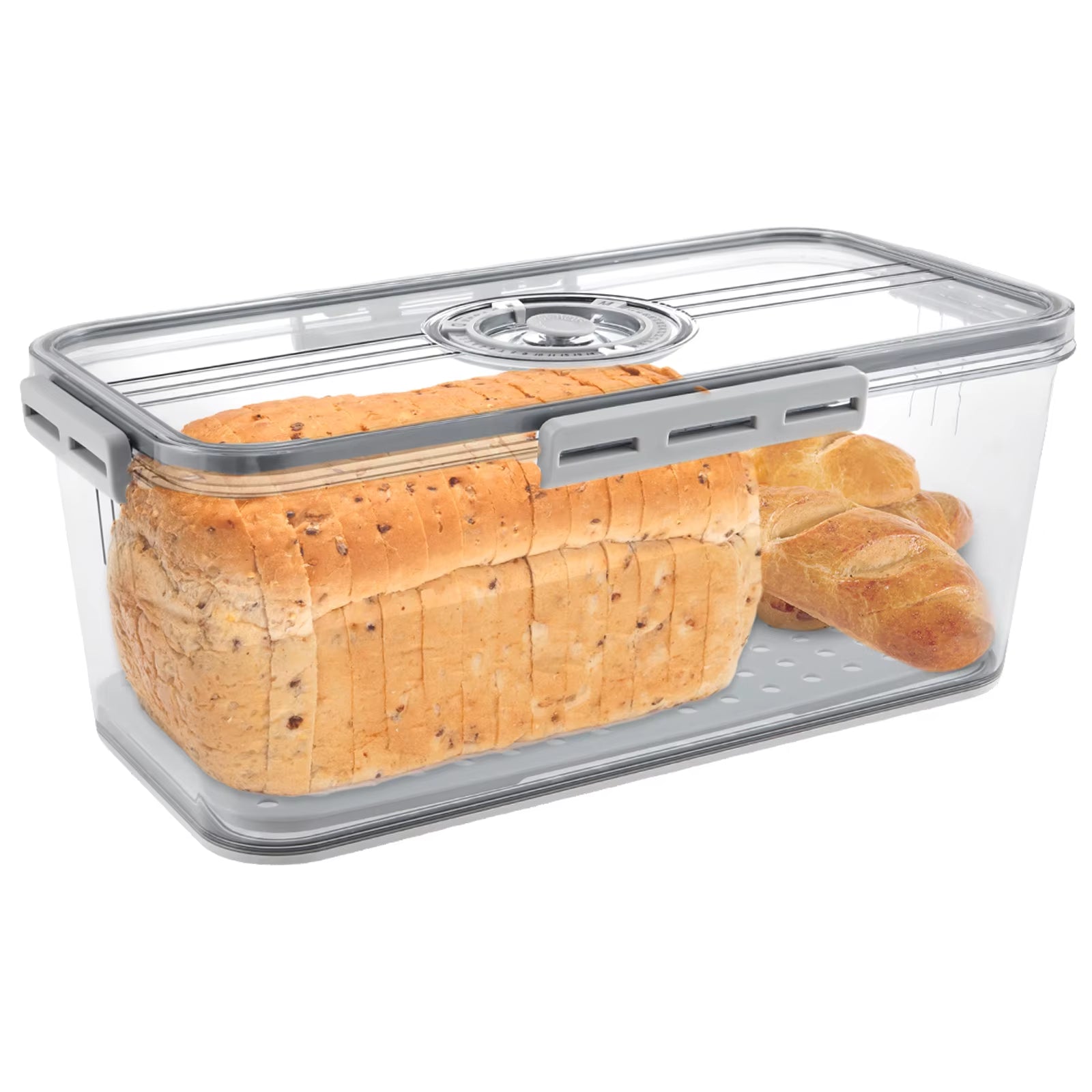Bread Preservation Box Sealing Bread Toast Storage Container Kitchen Food Keep Fresh Organizer with Snap Time Recording