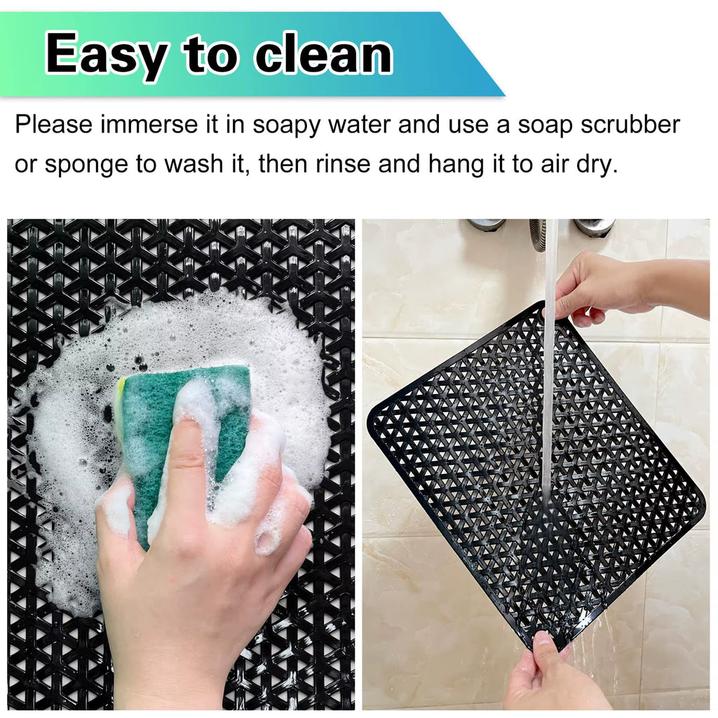 2 Pack Kitchen Sink Mat for Stainless Steel Sink PVC Eco-Friendly for Bottom of Kitchen Sink Dishes and Glassware Fast Draining