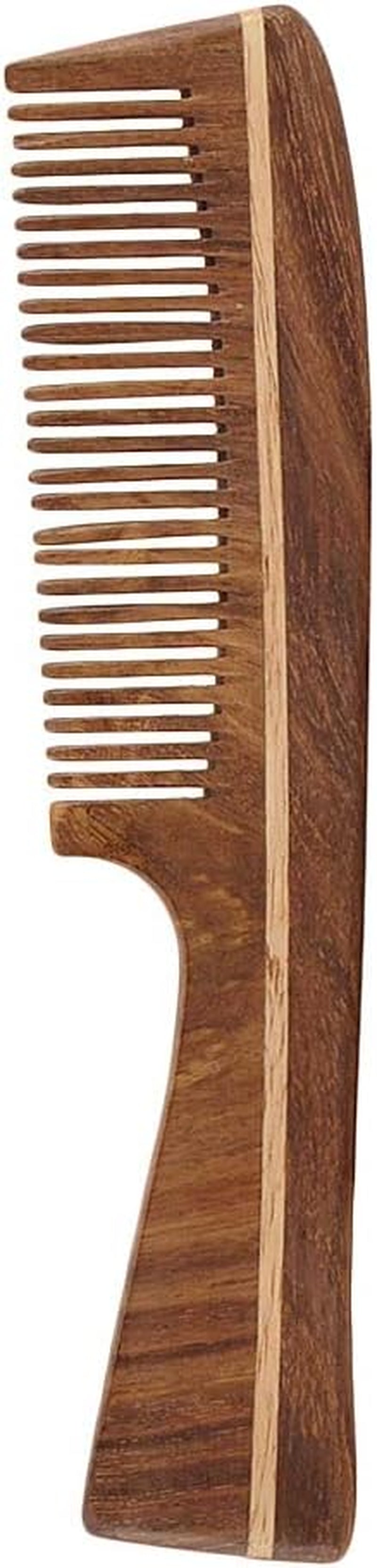 2Activelife- anti Dandruff,Non -Satatic and Eco-Friendly Great for Scalp and Hair Health-7 Inch Fine Toothed Handmade Natural Sheesham Wood Comb