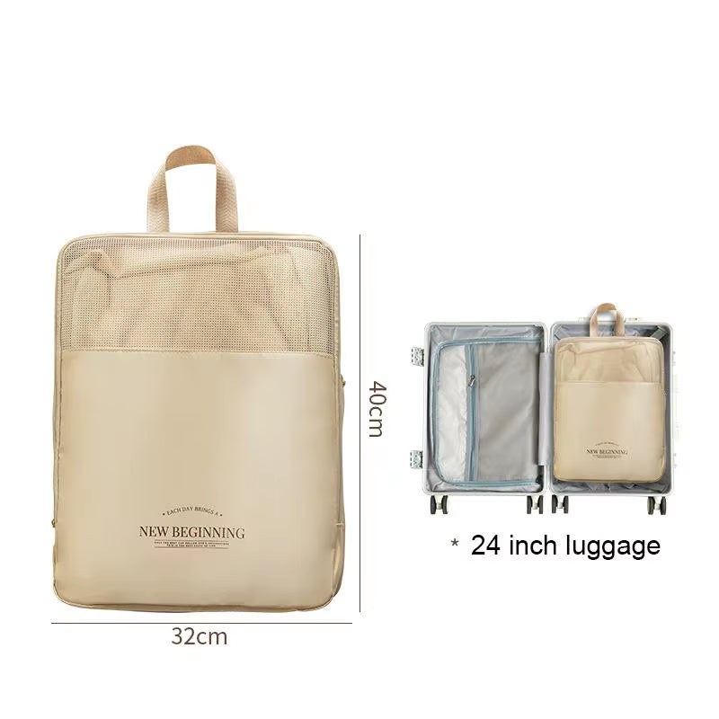 Travel Compression Packing Cube Travel Bag Luggage Organizer Travel Essentials Carry on Luggage Compression Storage Organizer