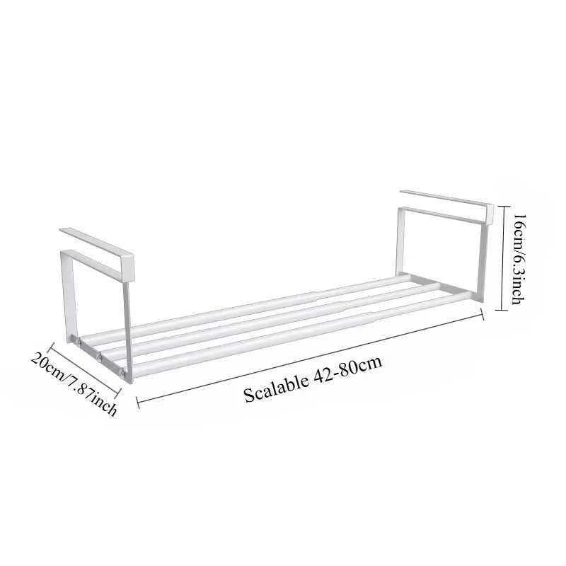 Adjustable Shoe Rack | Space-Saving Layered Organizer for Home Shoe Cabinets | Under-Shelf Shoe Holder with Hanging Basket