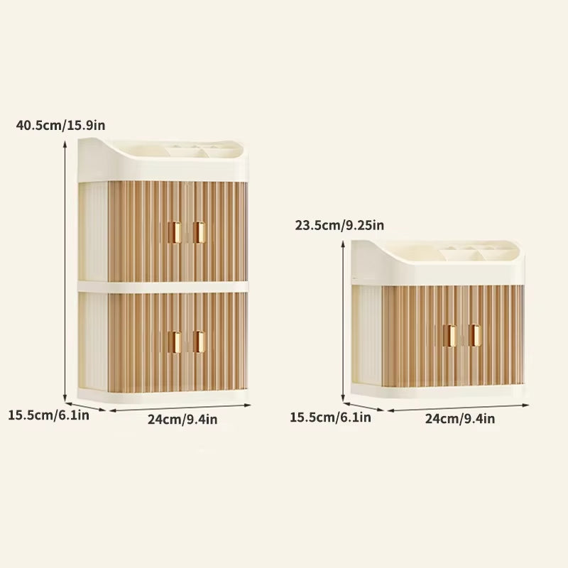 Drawer Type Organizer Desktop Storage Cosmetics Storage Box Large Capacity Dressing Table Skin Care Products Storage Rack