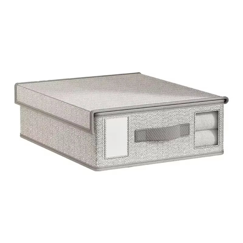 Creative Bed Sheet Storage Box Clothing Fabric Sheet 4-Piece Organizer Wardrobe Blanket Quilt Cover Non-Woven Storage Box