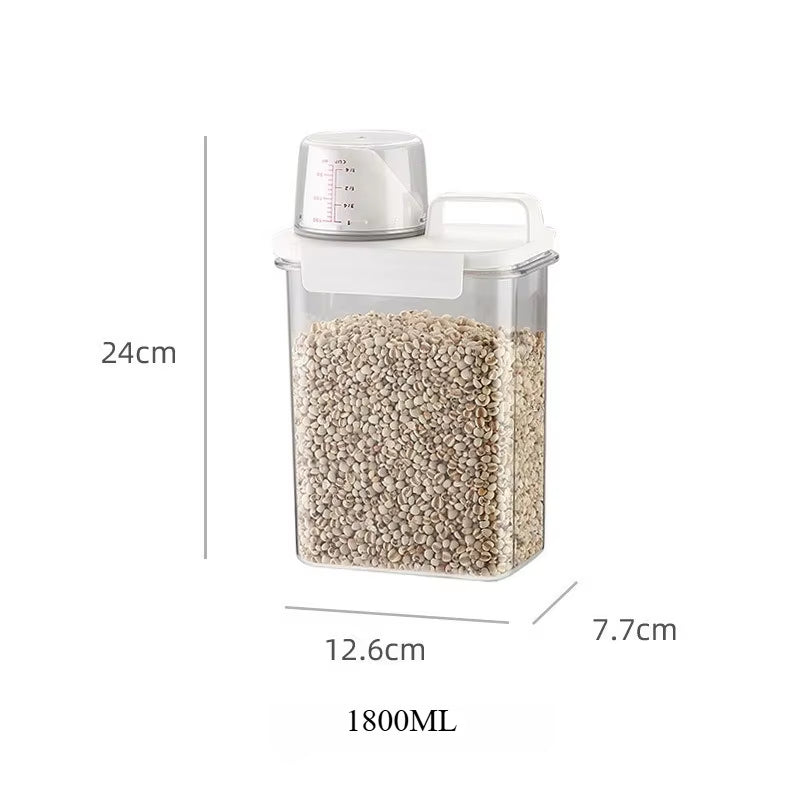 ​​Airtight Food Storage Containers - Premium PP Plastic Canisters for Dry Goods, Grains Kitchen Pantry Organization Sealed Jars​