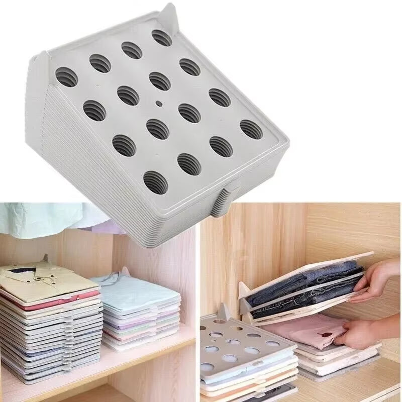 1Pcs Shirt Organizer T Shirt Folder Board Clothing Lazy Folding Board Dividers Stackable Multi-Functional Wardrobe Storage Goods