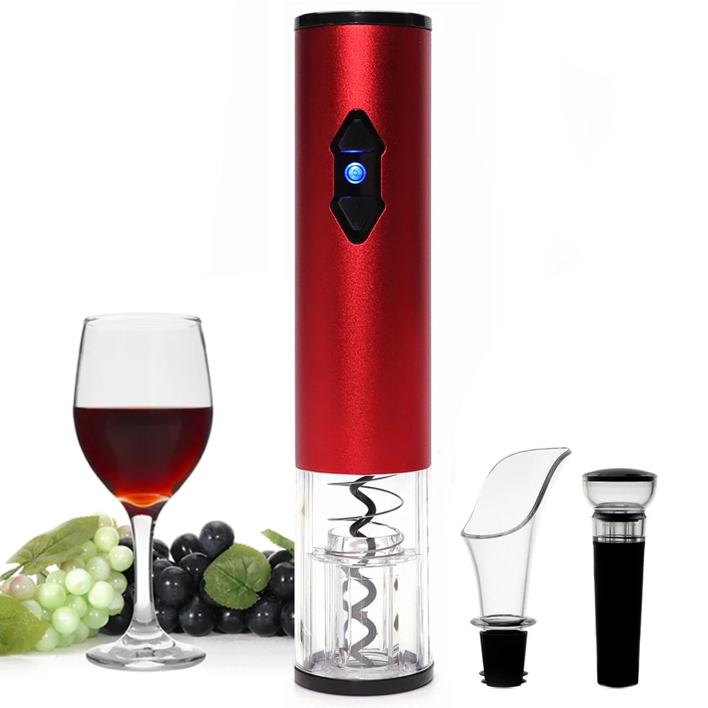 Electric Wine Opener, Battery Operated Wine Bottle Openers with Foil Cutter, for Wine Lovers Kitchen Party Bar Wedding