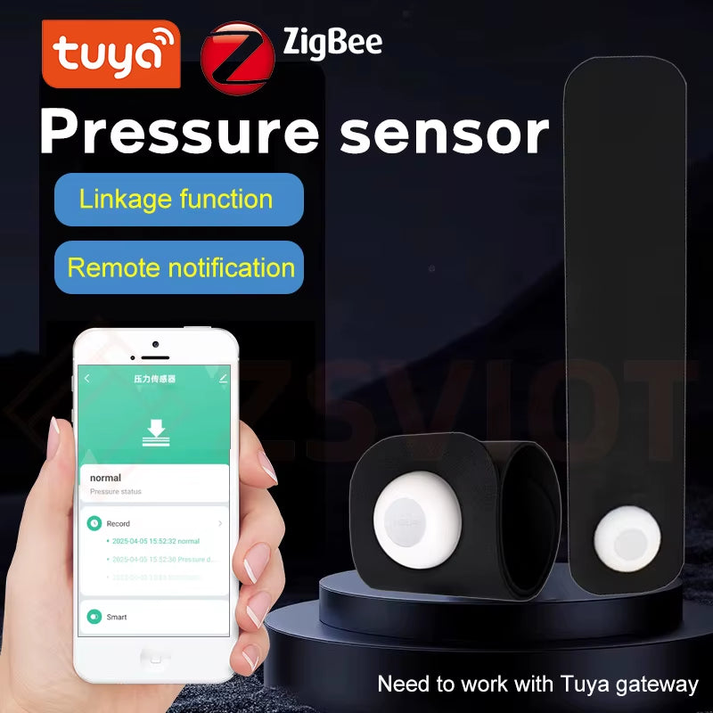 Tuya Zigbee Multifunctional Pressure Sensor Flexible Thin Film Pressure Sensor Smart Linkage Built-In Battery Smart Life APP