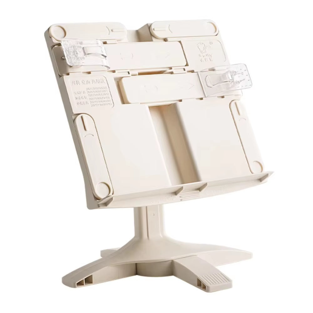 Adjustable Angle Lifting Landing Book Stand Extendable Anti-Slip Mat Reading Bookshelf Plastic with Clip Book Holder Recipes