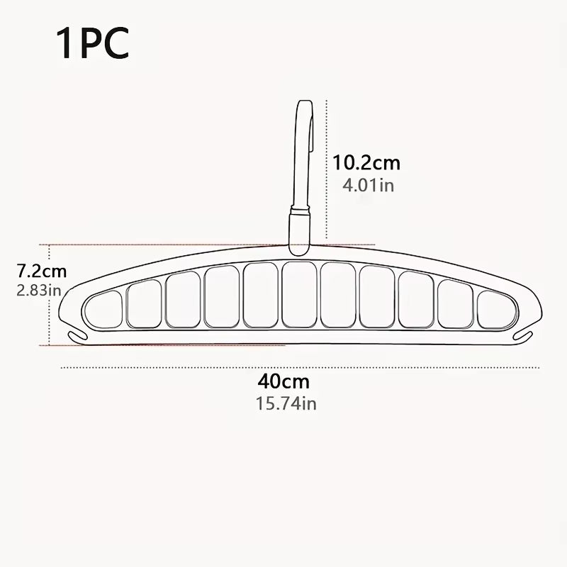 Folding Multi-Hole Clothes Hanger Non-Slip Storage Rack Space Saving Clothes Rack Organizers for Wardrobe Jeans Trousers Scarf