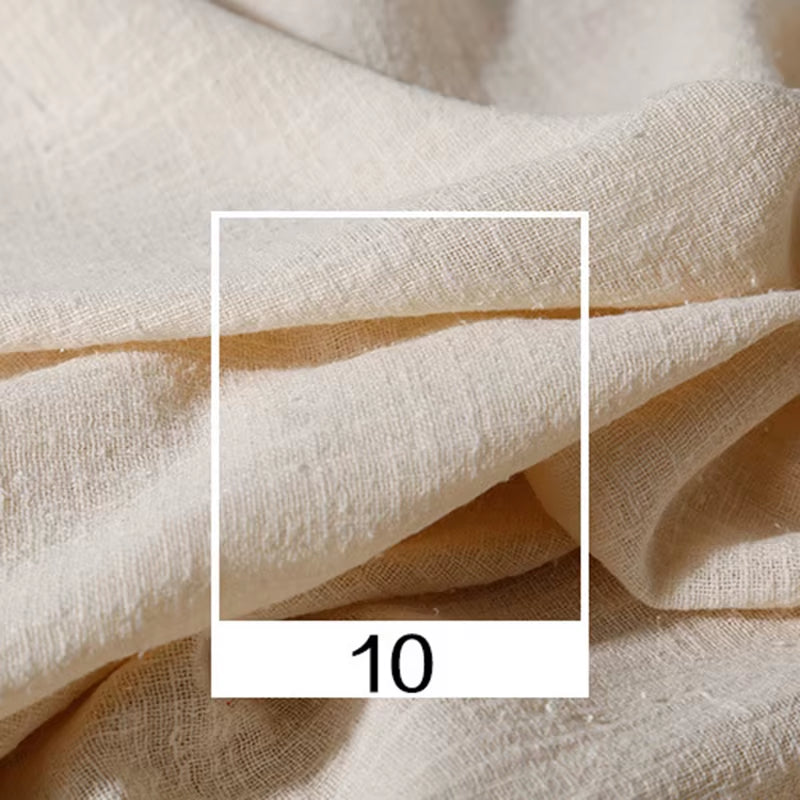 Soft Linen Cotton Fabric Organic Material Pure Natural Flax for Sewing DIY Handmade Clothes Patchwork Fabric