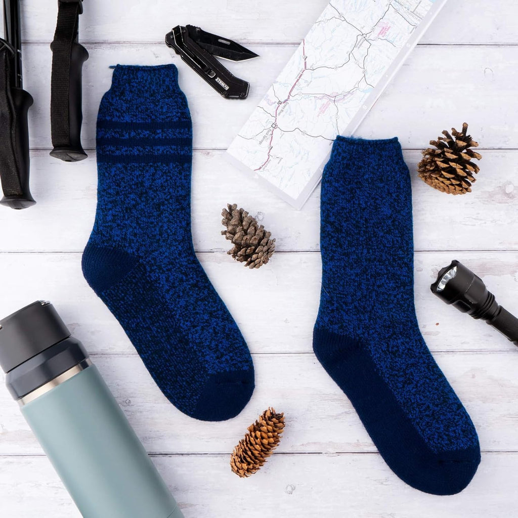 Thermal Socks for Men - Extreme Cold Weather, 2 Pack Thick Warm Socks, Winter Insulated, Size 6-12.5
