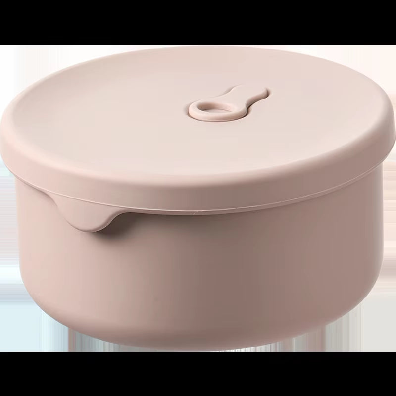 700ML 250ML round Silicone Lunch Box Refrigerator Fresh-Keeping Box Microwave Dishwasher Safe Food Storage Container with Lid